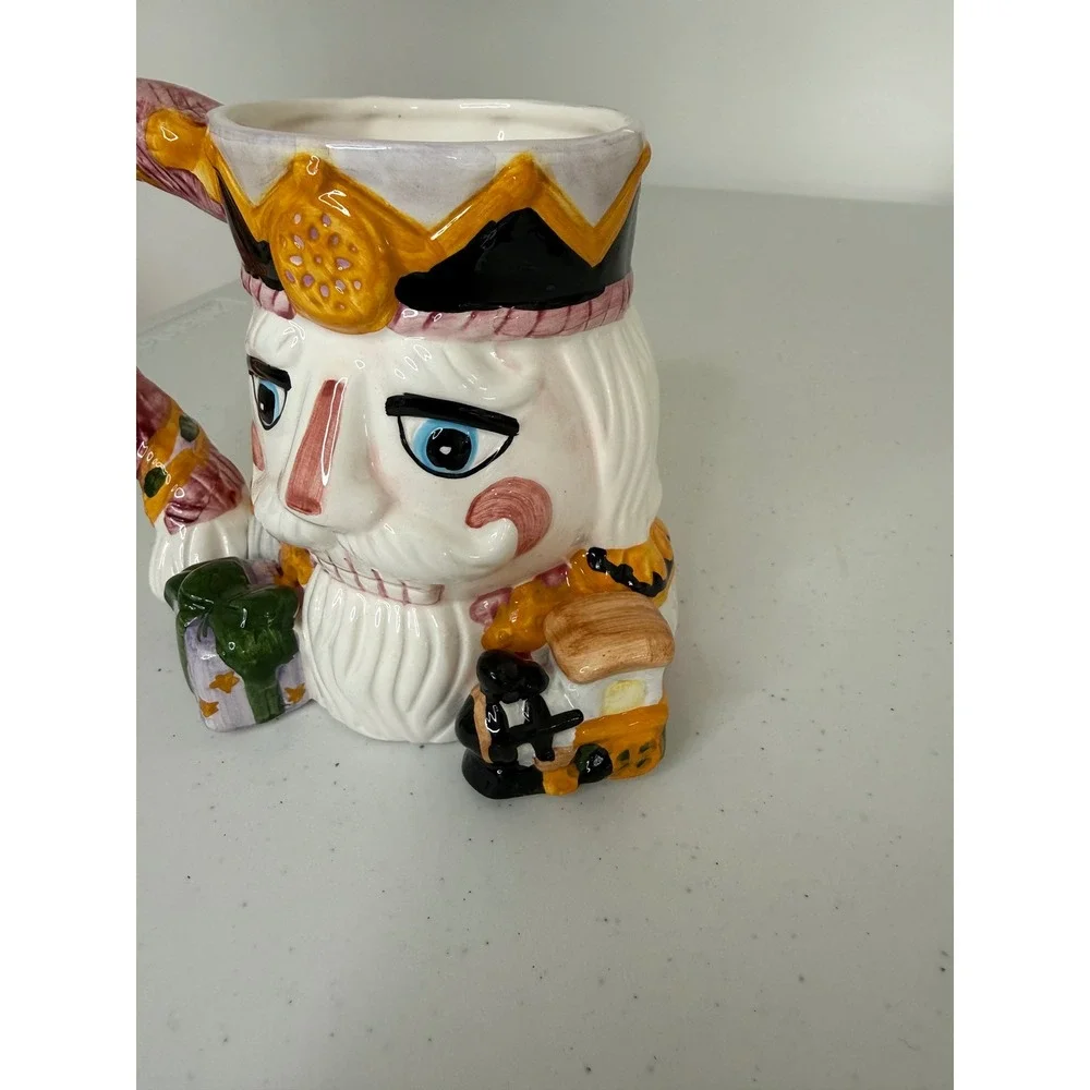 Vintage Alco Industries Holiday Christmas Nutcracker Coffee Mug Hand Painted